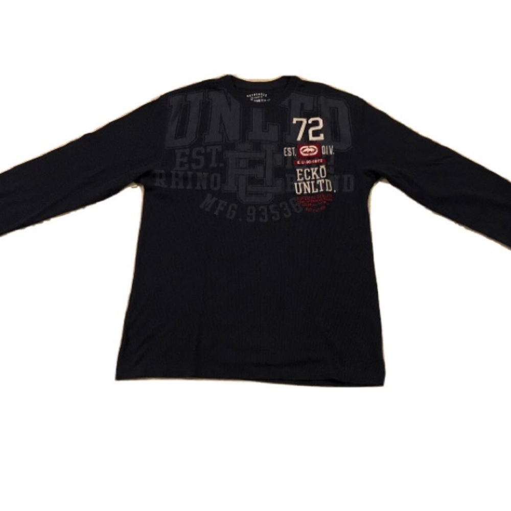 Ecko Unltd Thermal Long Sleeve Shirt Men’s Size XL Navy Blue